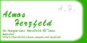 almos herzfeld business card